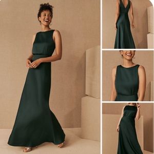 BHLDN Beckett Maxi Dress - Dark Emerald - Size 6